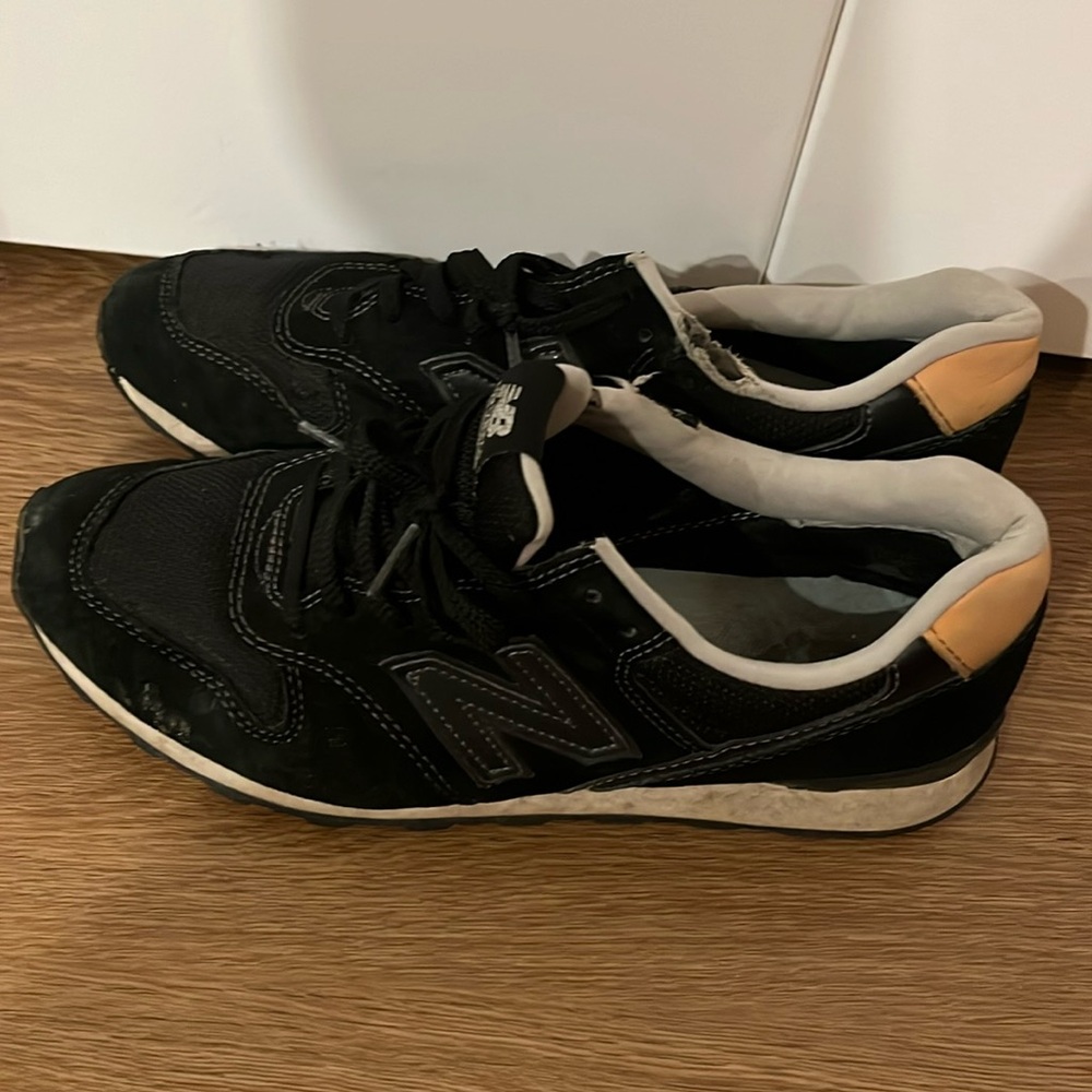 New Balance 574 Black and White Sneakers